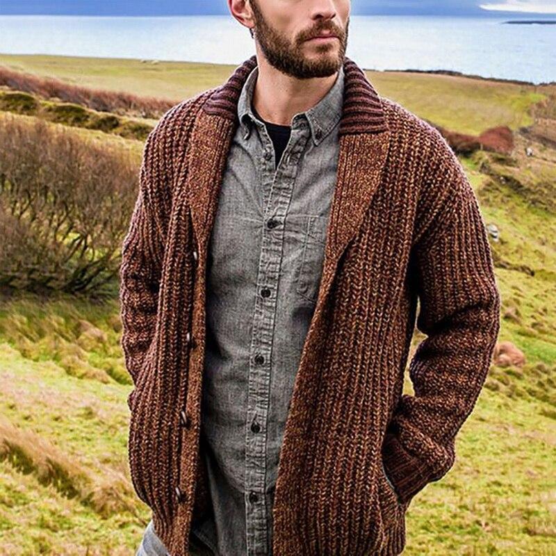 Cozy Open Front Men's Cardigan Sweater