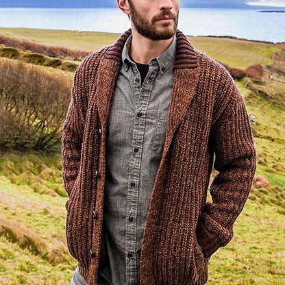 Cozy Open Front Men's Cardigan Sweater