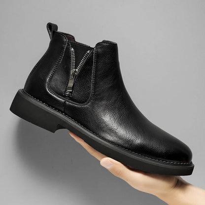 Classic Men's Chelsea Brown Leather Boots