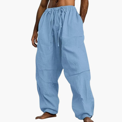Loose Fit Casual Mens Drawstring Pants - Olytrend