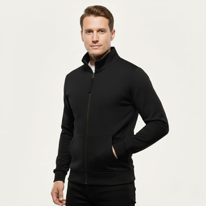 Relaxed Fit Men's Zipper Cotton Bomber Jacket