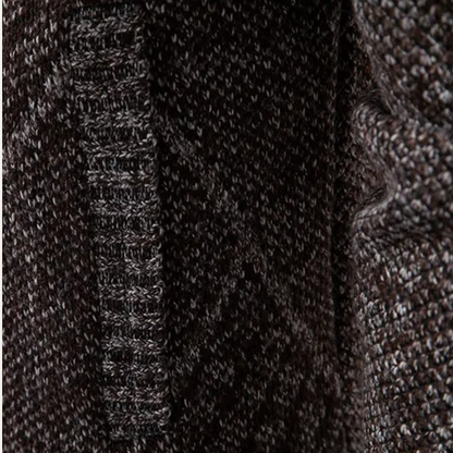 Cozy Men's Diamond Pattern Fleece Cardigan Jacket
