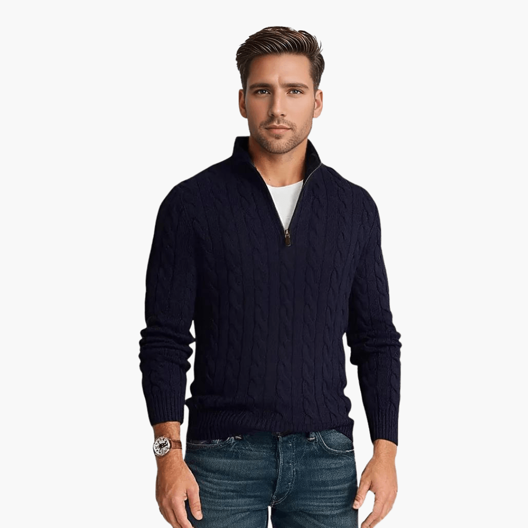 Warm Zip Up Men's Winter Sweater