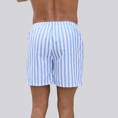 Trendy High Waisted Vertical Stripe Beach Shorts