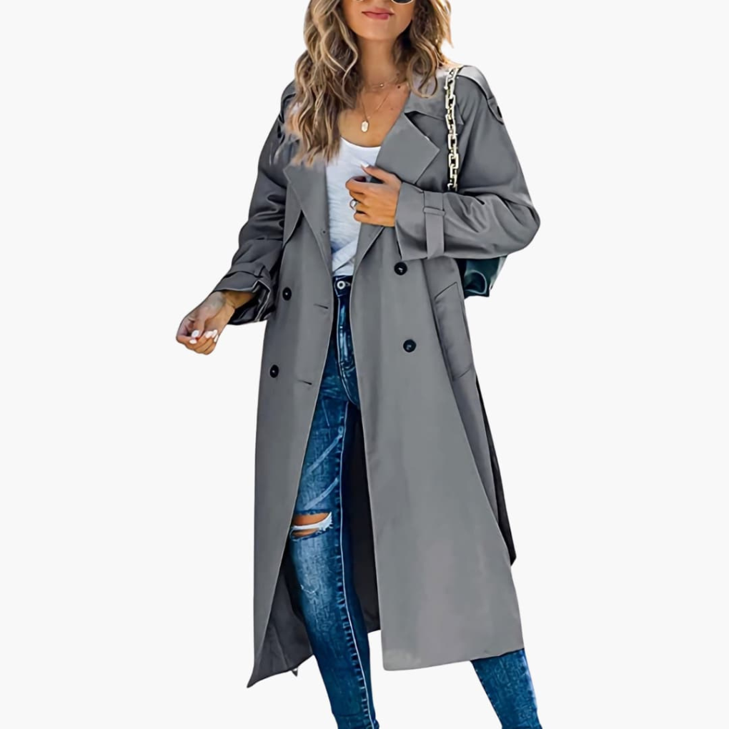 Classy Women's Belted Raincoat On Sale
