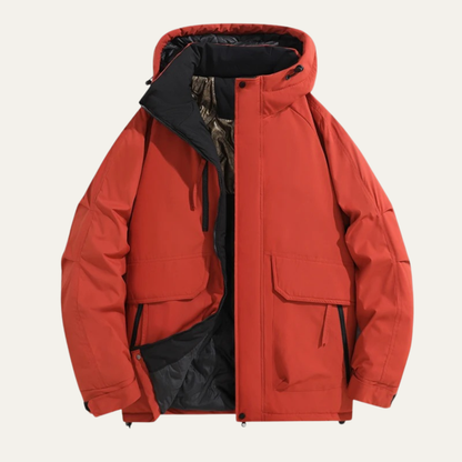 Waterproof Men's Hooded Parka Casual Winter Jacket