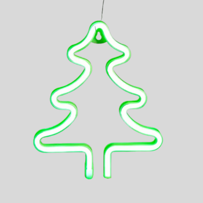 Colorful Holiday Tree Light Sign