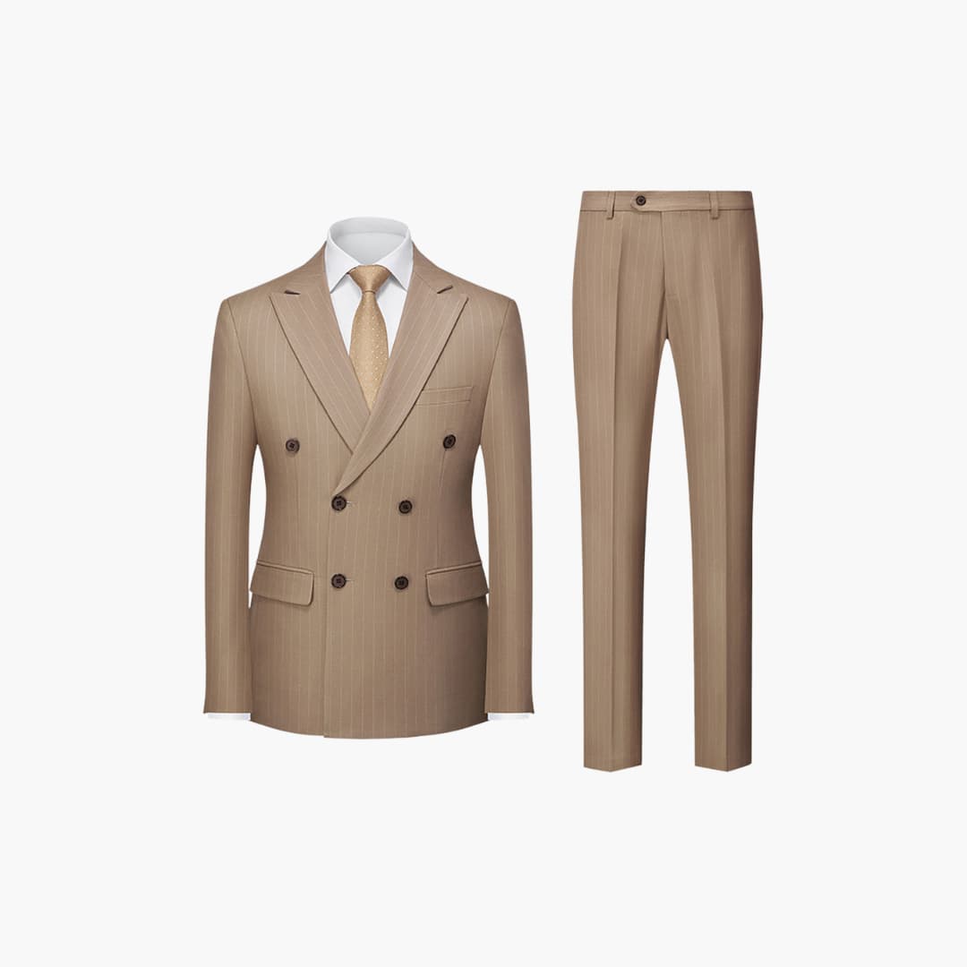 Classic Mens Slim Fit Pinstripe Suit