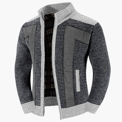 Men's Crew Neck Sweater with Fitted Sleeves - Olytrend