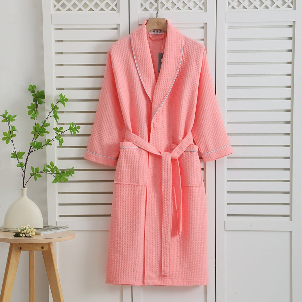 Soft Plush Waffle Weave Bath Robe - Olytrend