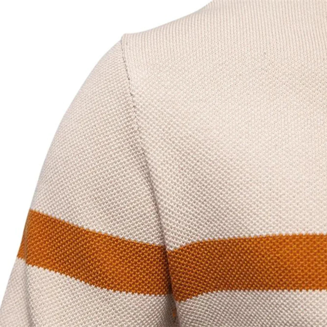 Classic Multicolor Textured Quarter Zip Sweater