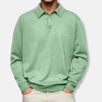 Casual Long Sleeve Polo Shirt