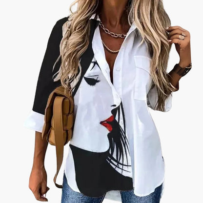Women's Floral Print Relaxed Fit Blouse