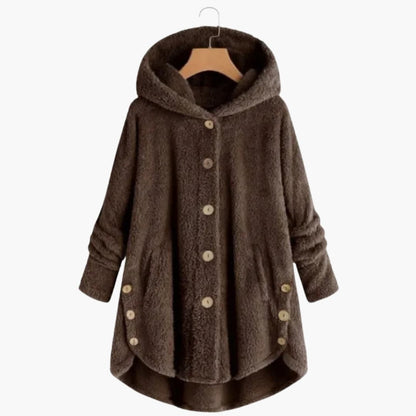 Ladies' Hooded Coat with Button Front