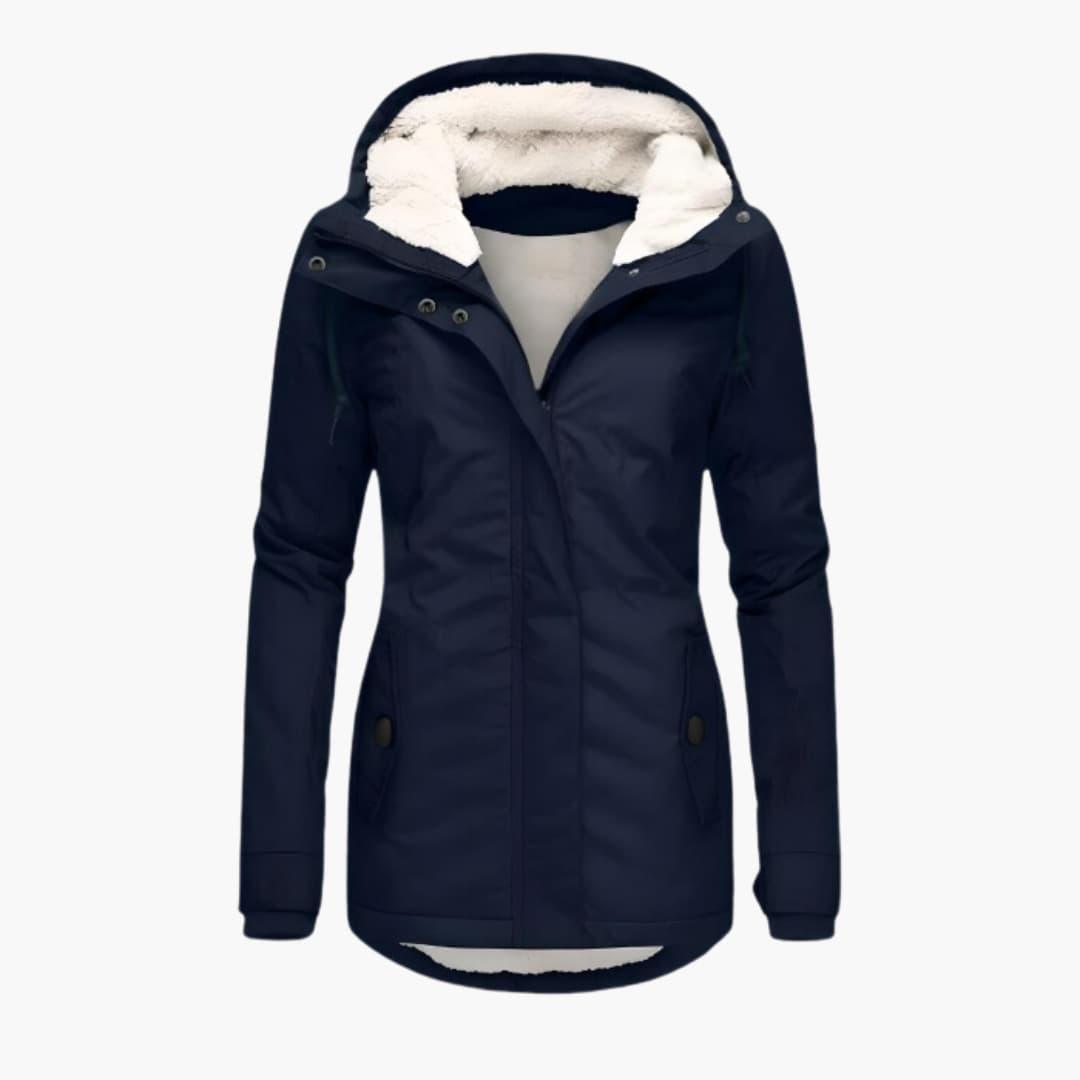 Warm Insulated Women's Parka Coat with Pockets