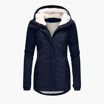 Warm Insulated Women's Parka Coat with Pockets
