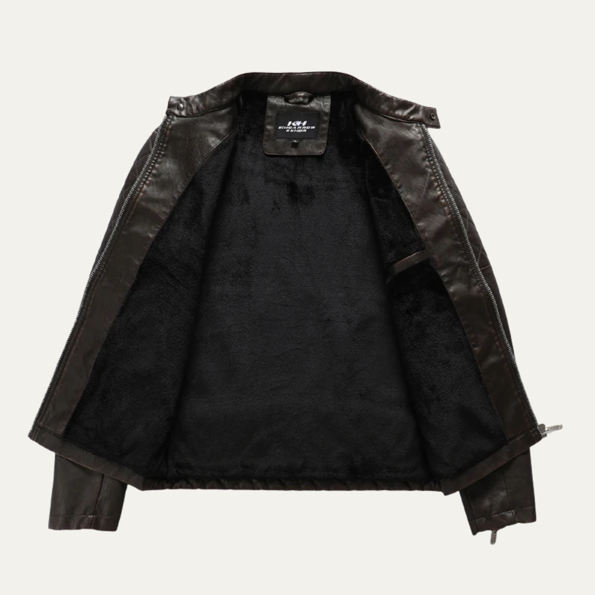Slim Fit Classic Men's Leather Biker Jacket