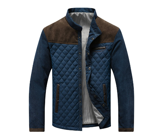 Warm Padded Mens Jacket with Zip Pockets - Nocini