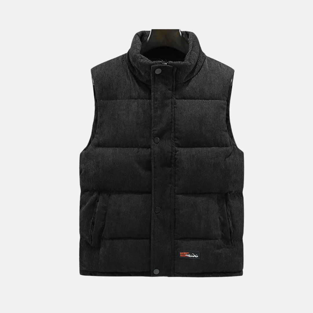 Warm Quilted Corduroy Vest