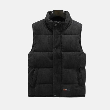 Warm Quilted Corduroy Vest