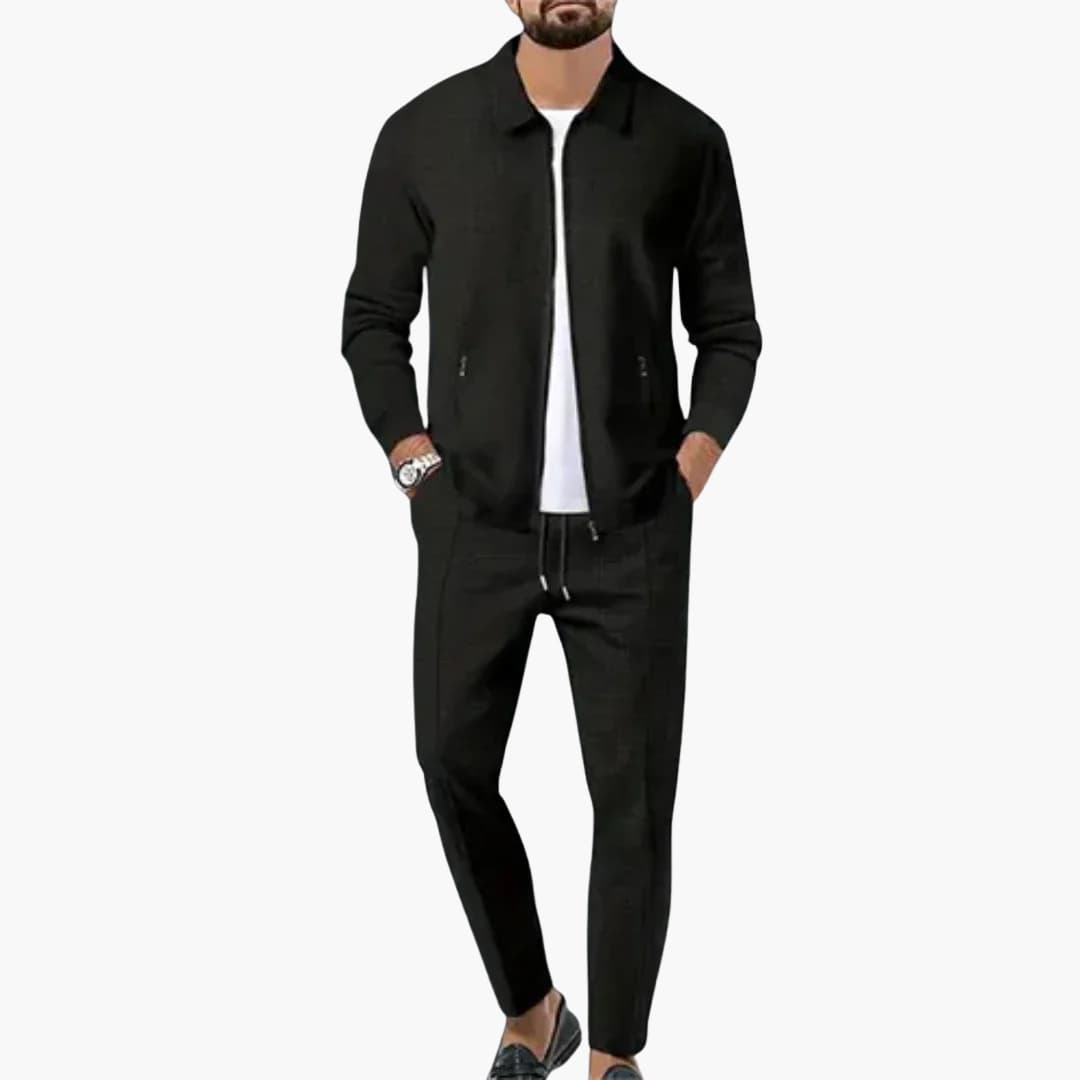 Casual 2-Piece Tracksuit with Zip Top and Trousers