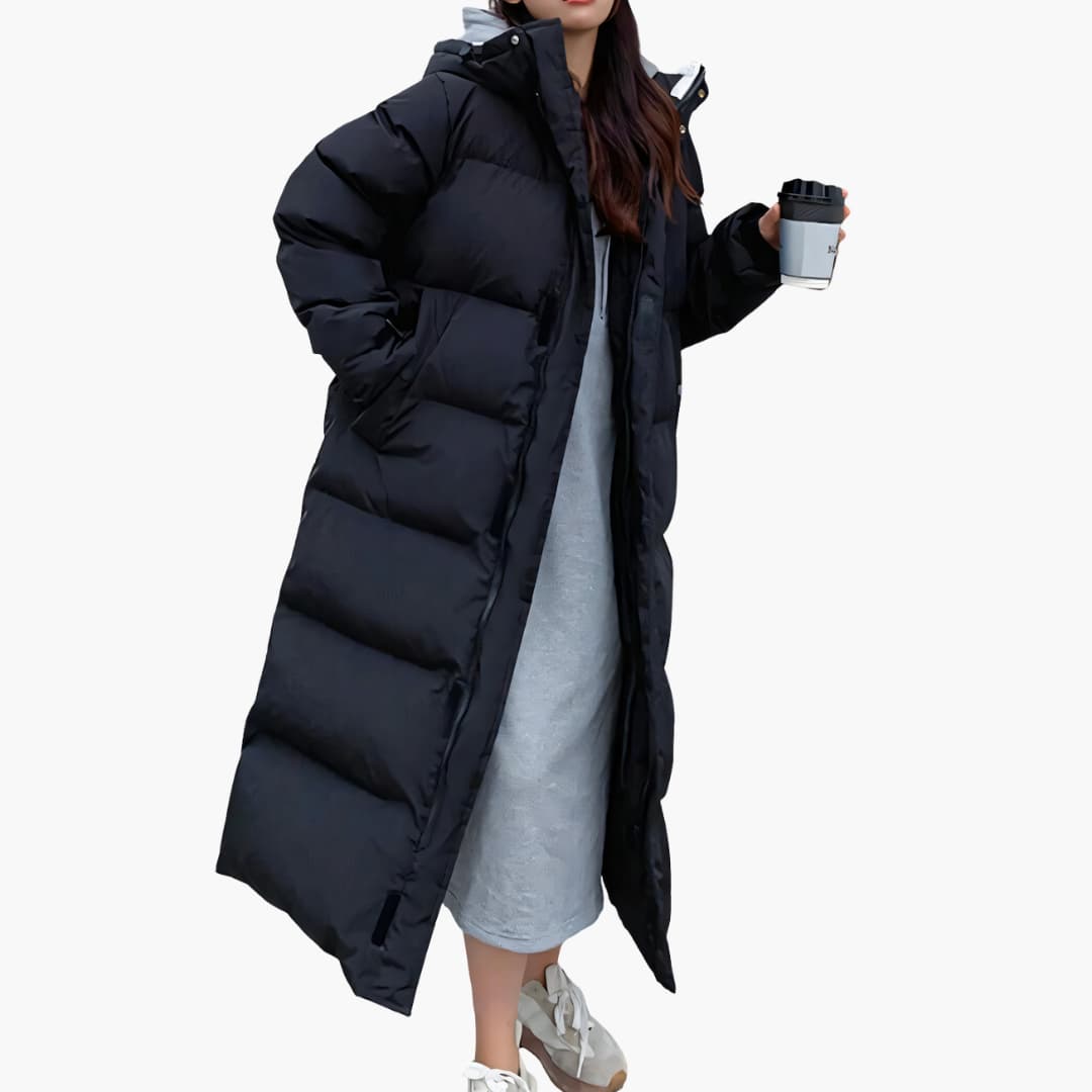 Warm Women's Parka Down Jacket with Hood