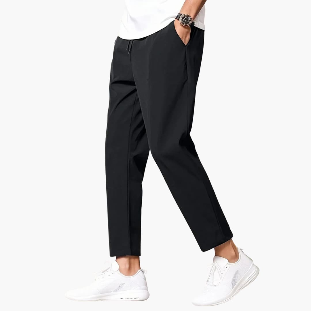 Men's Straight Leg Running Pants with Side Pockets - Olytrend