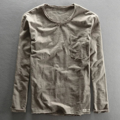 Classic Casual Long Sleeve Crew Top - Olytrend