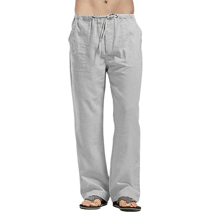 Comfortable Linen Mens Relaxed Fit Pants