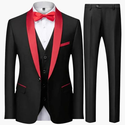 Classic Tailored 3 Piece Mens Formal Suit - Olytrend