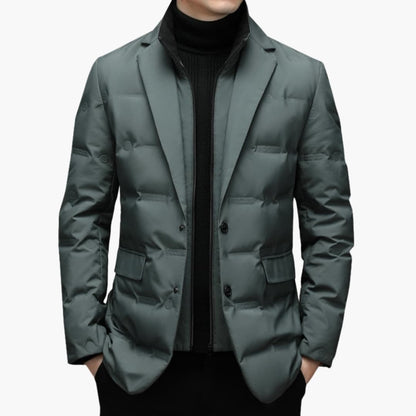 Classic Fit Men's Blazer Jacket with Button Front - Olytrend