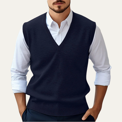 Casual Men's Sleeveless Crew Neck Knit Vest