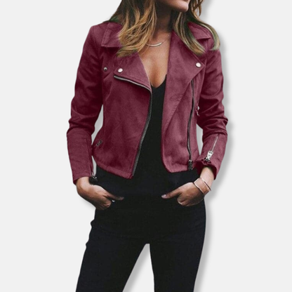 Fitted Leather Biker Jacket