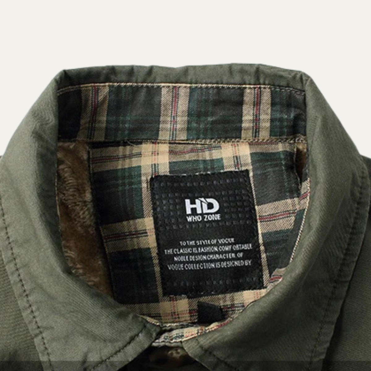 Cozy Mens Plaid Fleece Lined Winter Jacket