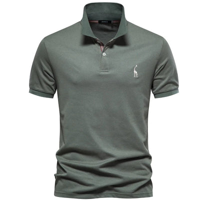 Premium Cotton Polo with Deer Design