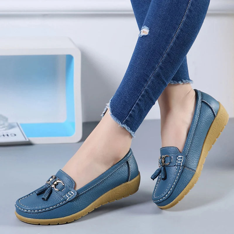 Comfortable Perforated Ballet Shoes for Ladies