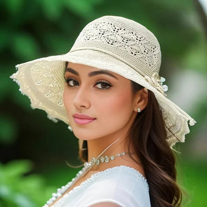 Chic Floral Summer Hat for Ladies - Olytrend