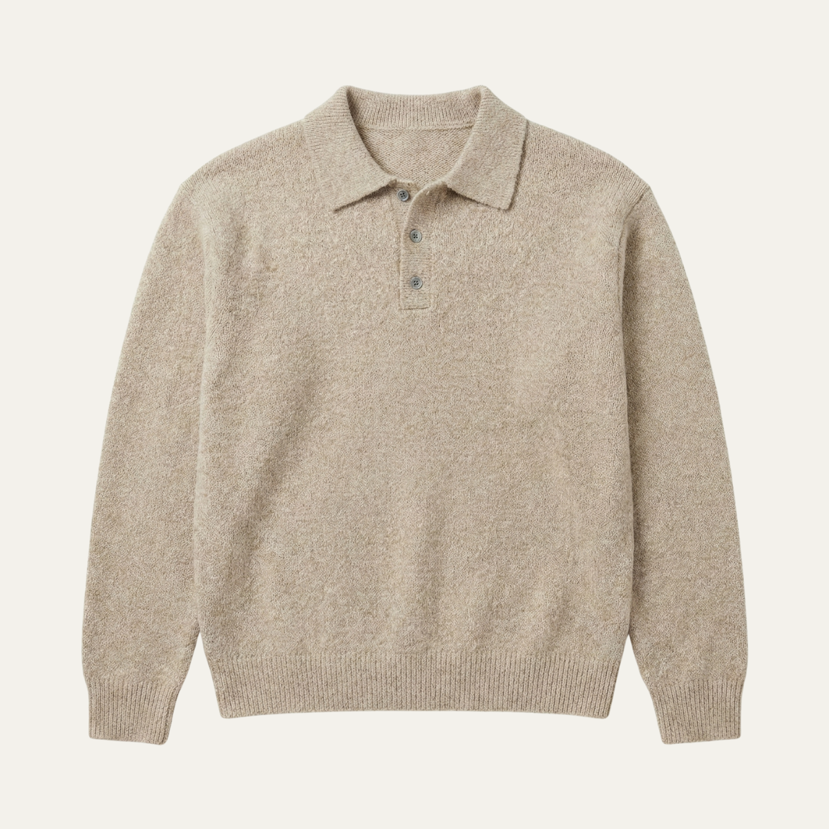 Men's Classic Comfortable Knit Polo Sweater