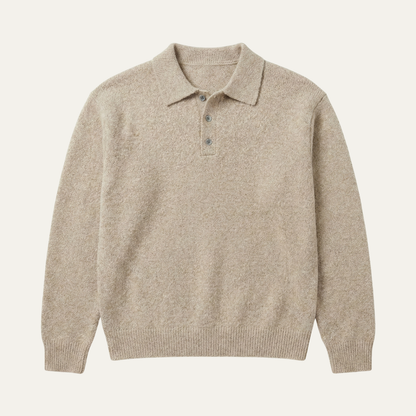 Men's Classic Comfortable Knit Polo Sweater