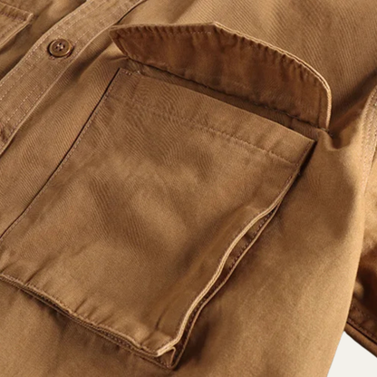 Reliable Men's Cotton Work Shirt with Pocket Storage