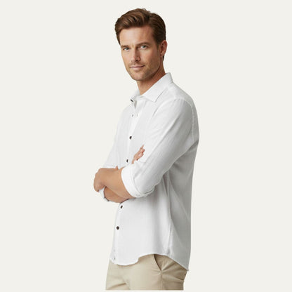 Classic Men's Relaxed Fit Linen Shirt