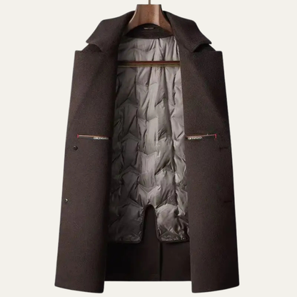 Classic Fit Mens Wool Trench Coat