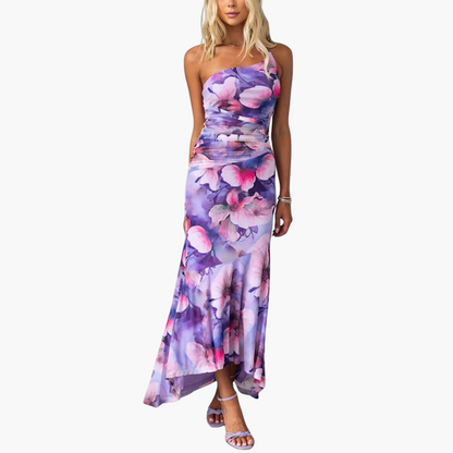 Chic Off Shoulder Floral Summer Dress