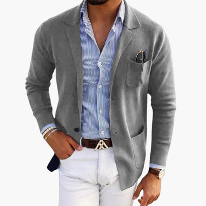 Classic Men's Knit Blazer Jacket