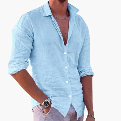 Comfortable Men's Summer Shirt - Cool Breathable Design - Olytrend