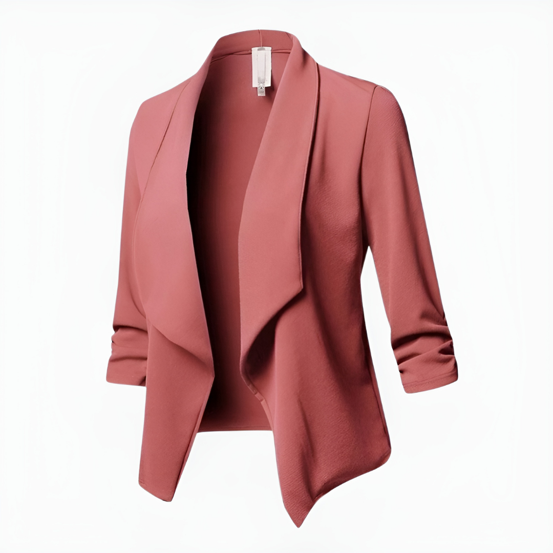 Relaxed Fit Open Front Women's Blazer Jacket