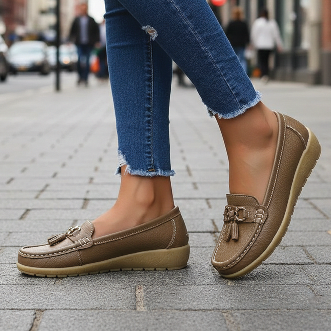 Timeless Genuine Leather Slip On Shoes