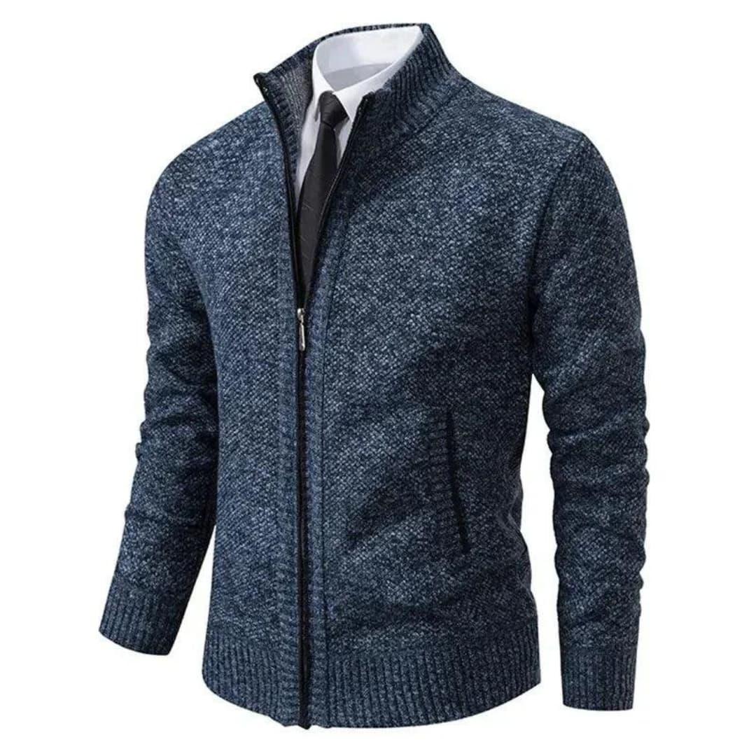 Men's Cozy Zip Up Ribbed Jacket