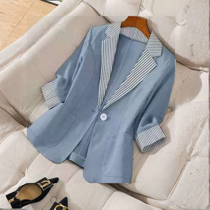 Professional Front Button Long Sleeve Work Blazer Jacket