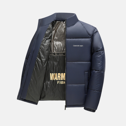 Warm Men's Puffer Jacket Full Zip